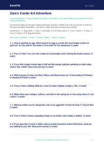 Free Easter Art Quiz | Grade 4 | Art | BookFlik