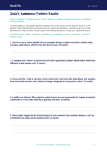 Free Halloween Art Activity Sheet | Grade 3 | Art | BookFlik