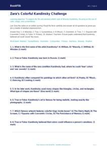 Free Kandinsky Quiz | Grade 3 | Art | BookFlik