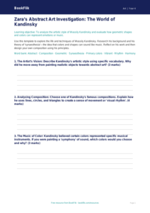 Free Kandinsky Template | Grade 3 | Art | BookFlik