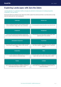 Free Landscapes Flashcards | Grade 3 | Art | BookFlik