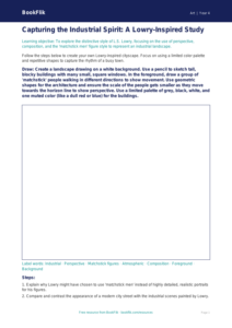 Free L.S. Lowry Art Lesson & Drawing Sheet | Grade 3 | BookFlik