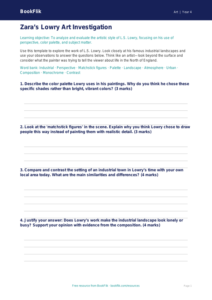 L.S. Lowry Art Lesson Plan | Grade 3 | Free Resource