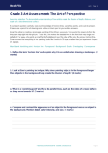 Free Perspective Assessment | Grade 3 | Art | BookFlik