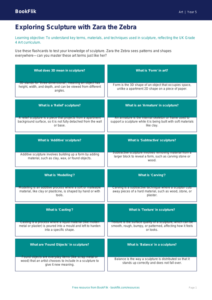 Free Sculpture Flashcards | Grade 4 | Art | BookFlik