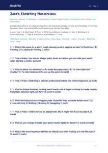 Free Sketching Quiz | Grade 3 | Art | BookFlik