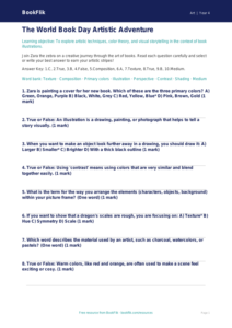 World Book Day Art Quiz for Grade 3 | Creative Activities | BookFlik