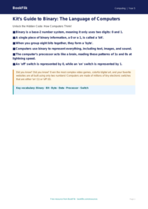 Free Binary Poster | Grade 4 | Computing | BookFlik