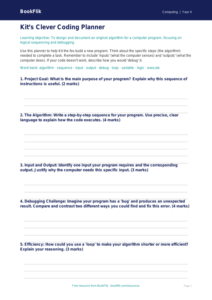 Free Coding Template | Grade 3 | Computing | BookFlik