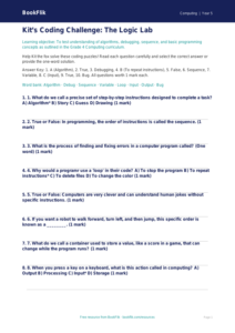 Free Coding Quiz | Grade 4 | Computing | BookFlik