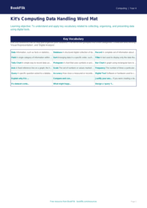 Free Data Handling Word Mat | Grade 3 | Computing | BookFlik