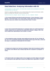 Free Data Handling Worksheet | Grade 3 | Computing | BookFlik