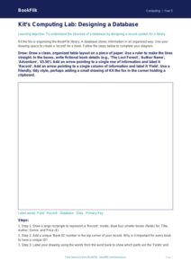 Databases Drawing Sheet | Grade 4 Computing | BookFlik