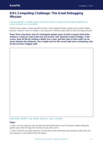 Free Debugging Drawing Sheet | Grade 3 | Computing | BookFlik