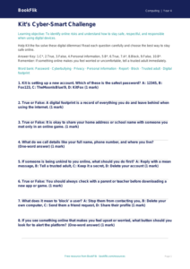Free E-Safety Quiz for Grade 3 | Computing Lesson | BookFlik