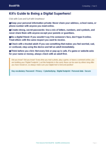 Free E Safety Poster | Grade 4 | Computing | BookFlik