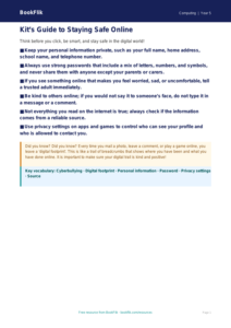 Free Internet Safety Poster | Grade 4 | Computing | BookFlik