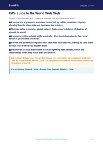 Free Networks Poster | Grade 3 | Computing | BookFlik