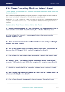 Free Networks Quiz | Grade 3 | Computing | BookFlik