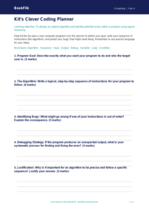 Free Programming Template | Grade 3 | Computing | BookFlik