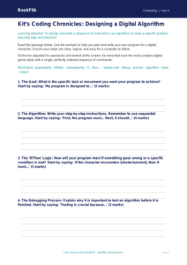 Free Programming Writing Frame | Grade 3 | Computing | BookFlik