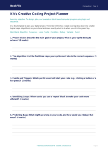 Free Scratch Template | Grade 3 | Computing | BookFlik