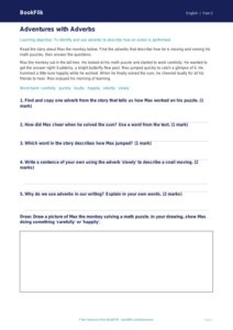 Free Adverbs Track Sheet | Grade 1 | ELA | BookFlik