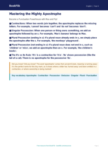 Free Apostrophes Poster | Grade 3 | ELA | BookFlik