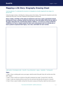 Free Biography Drawing Sheet | Grade 3 | ELA | BookFlik