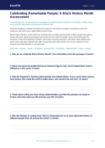 Free Black History Month Assessment | Grade 1 | ELA | BookFlik