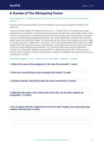 Free Book Review Comprehension | Grade 4 | ELA | BookFlik