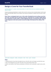 Free Book Review Drawing Sheet | Grade 4 | ELA | BookFlik