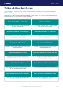 Free Book Review Flashcards | Grade 4 | ELA | BookFlik