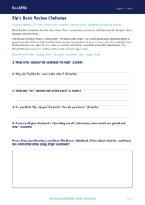 Free Book Review Track Sheet | Kindergarten | ELA | BookFlik