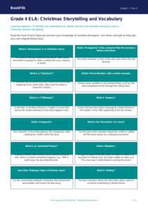 Free Christmas Story Flashcards | Grade 4 | ELA | BookFlik