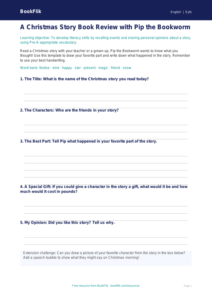 Free Christmas Story Template | Pre-K | ELA | BookFlik