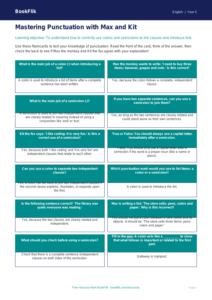 Free Colons And Semicolons Flashcards | Grade 4 | ELA | BookFlik