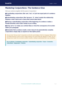 Free Conjunctions Poster | Grade 3 | ELA | BookFlik