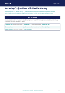 Free Conjunctions Word Mat | Grade 3 | ELA | BookFlik