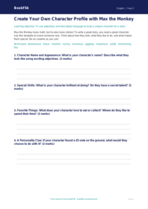 Free Creative Writing Template | Grade 1 | ELA | BookFlik