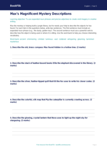 Free Creative Writing Activity Sheet | Grade 4 | ELA | BookFlik