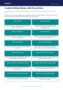 Free Creative Writing Flashcards | Grade 4 | ELA | BookFlik