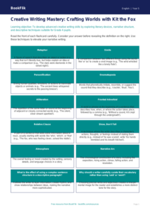 Free Creative Writing Flashcards | Grade 4 | ELA | BookFlik
