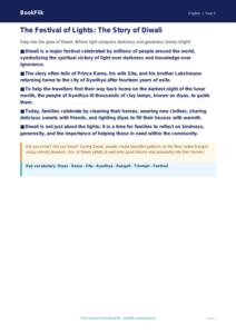 Free Diwali Story Poster | Grade 4 | ELA | BookFlik