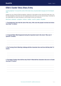 Free Easter Story Template | Grade 1 | ELA | BookFlik