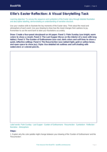 Free Easter Story Drawing Sheet | Grade 3 | ELA | BookFlik