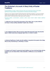 Free Easter Story Template | Grade 3 | ELA | BookFlik