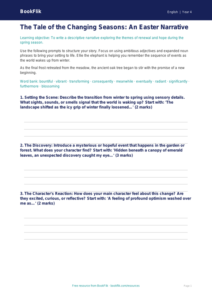 Free Easter Story Writing Frame | Grade 3 | ELA | BookFlik