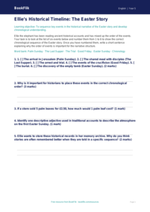 Free Easter Story Activity Sheet | Grade 4 | ELA | BookFlik