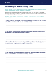 Free Easter Story Template | Grade 4 | ELA | BookFlik